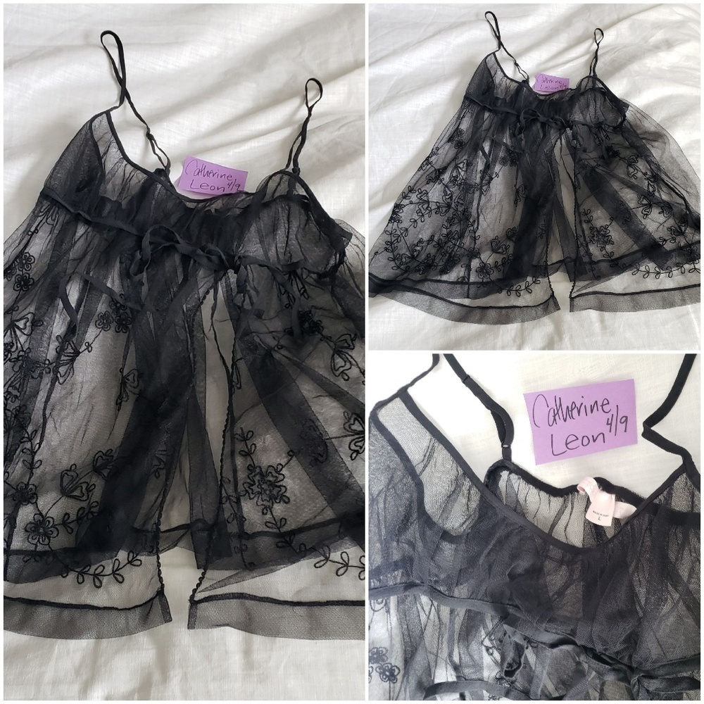 Victoria's Secret Embroidered Tulle Baby Doll